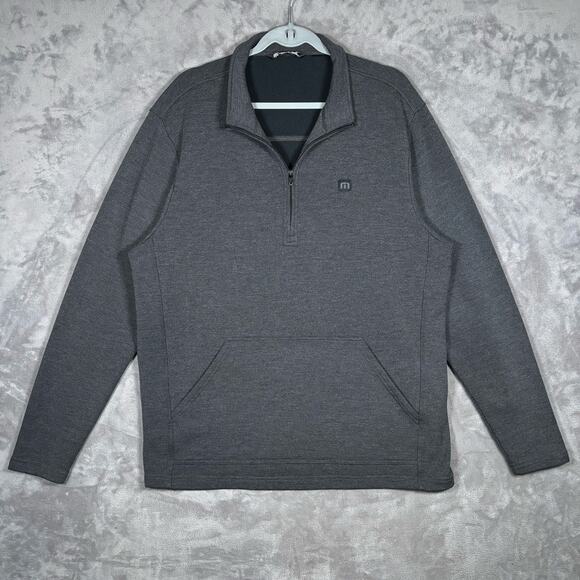 TravisMathew Gray 1/4 Zip Pullover Sweatshirt Men’s XL - Picture 1 of 5